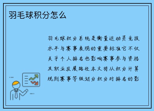 羽毛球积分怎么